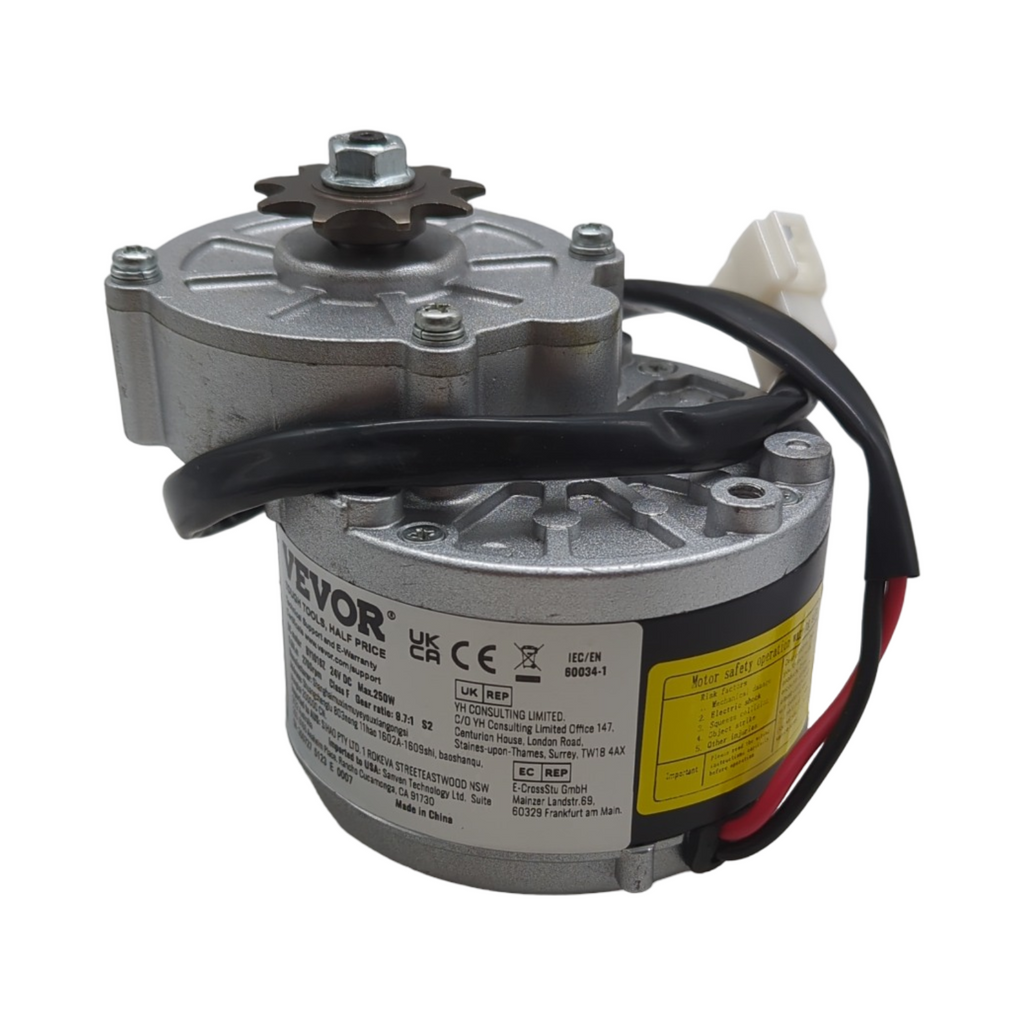 VEVOR 250W Gleichstrommotor-Bausatz Elektromotor 24V 2700U/min mit Drehzahlregler Gasgriff