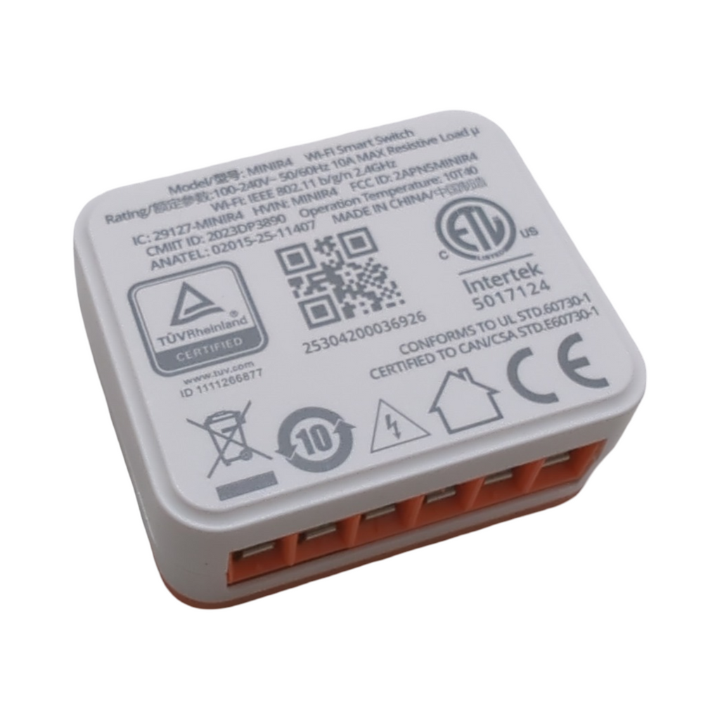 SONOFF MINIR4 WLAN Smart Schalter Set 2-Wege Relay Split Mode Timing-Funktion 2.4G WiFi Neutralleiter 4 Stück