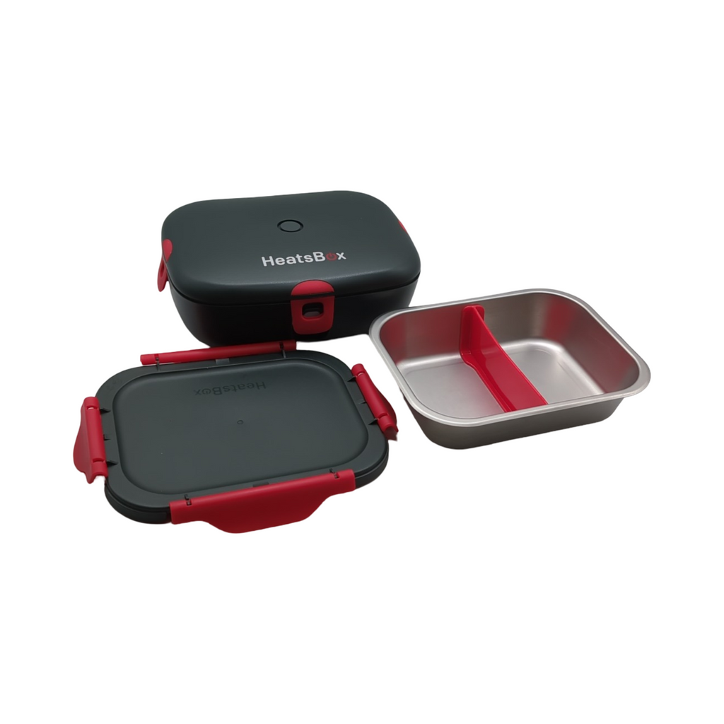 Faitron HeatsBox Style+ Elektrische Lunchbox Warmhaltebox auslaufsicher Edelstahl-Schale 925ml für unterwegs