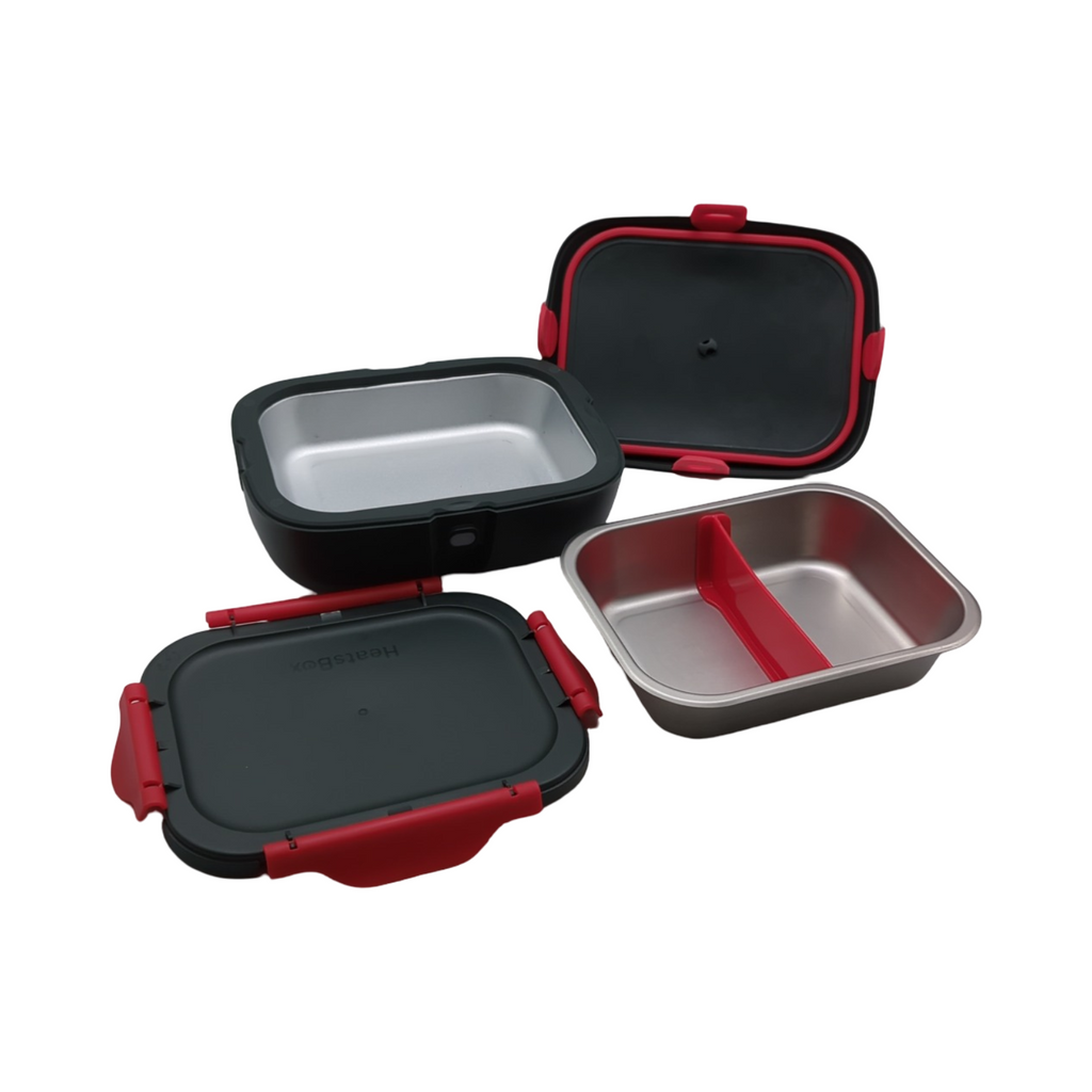 Faitron HeatsBox Style+ Elektrische Lunchbox Warmhaltebox auslaufsicher Edelstahl-Schale 925ml für unterwegs