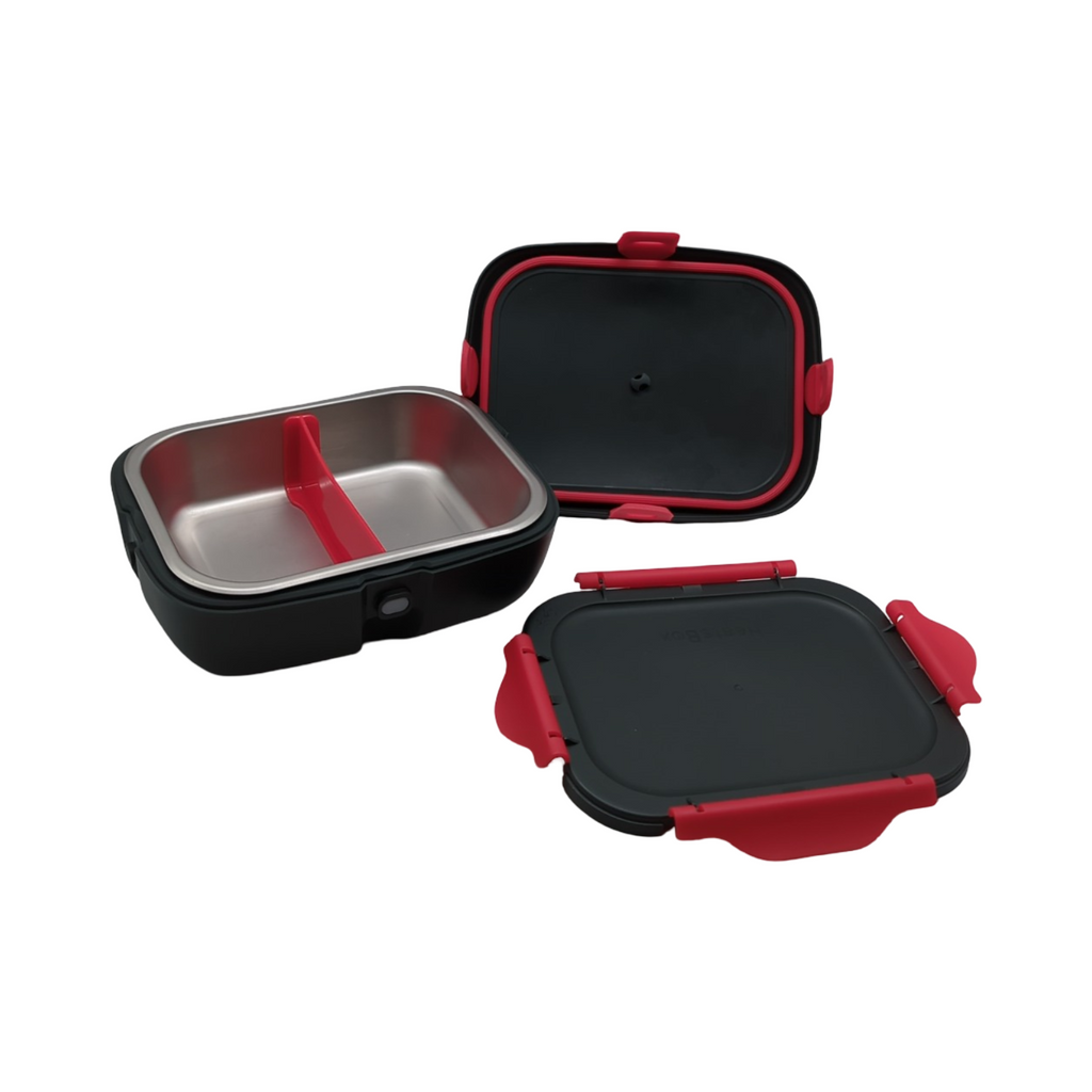 Faitron HeatsBox Style+ Elektrische Lunchbox Warmhaltebox auslaufsicher Edelstahl-Schale 925ml für unterwegs