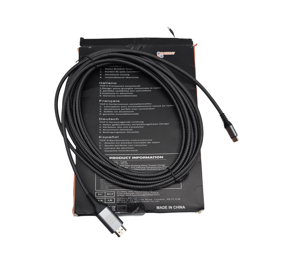 SWECENT USB C auf HDMI Kabel 4K Thunderbolt 3/4 kompatibel für MacBook iPad Pro Air iMac Samsung S23 S22 S21 S20 5.9m