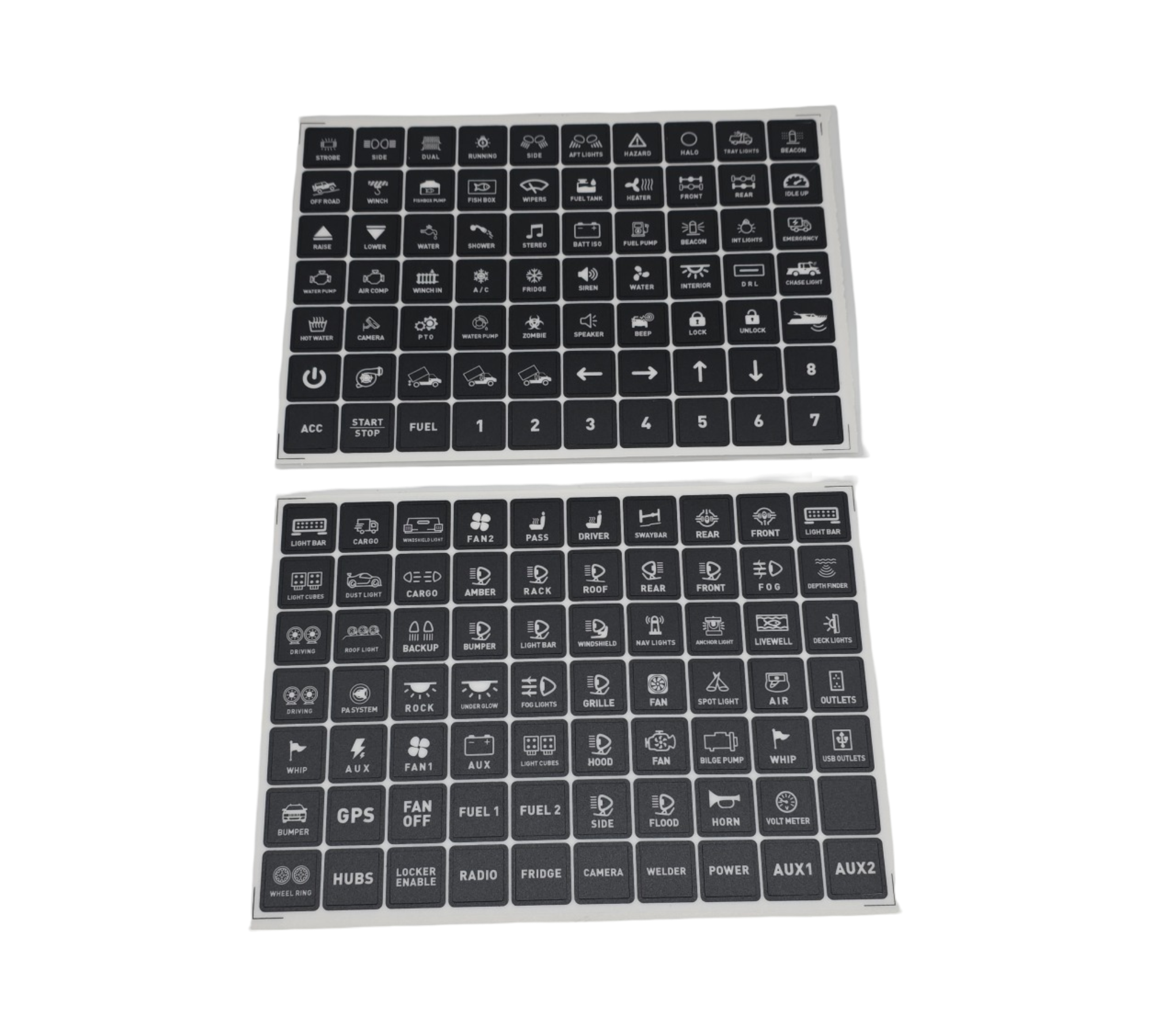 Chelhead RGB 12 Gang Bluetooth Schalttafel Batteriesteuerung wasserdicht Kippschalter Momentanimpulsschalter für LED-Lichtleiste