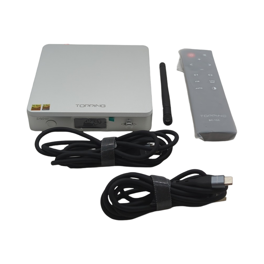 TOTAUDIO Topping D50 III DAC Dual Chip ES9039Q2MIII USB-C silber