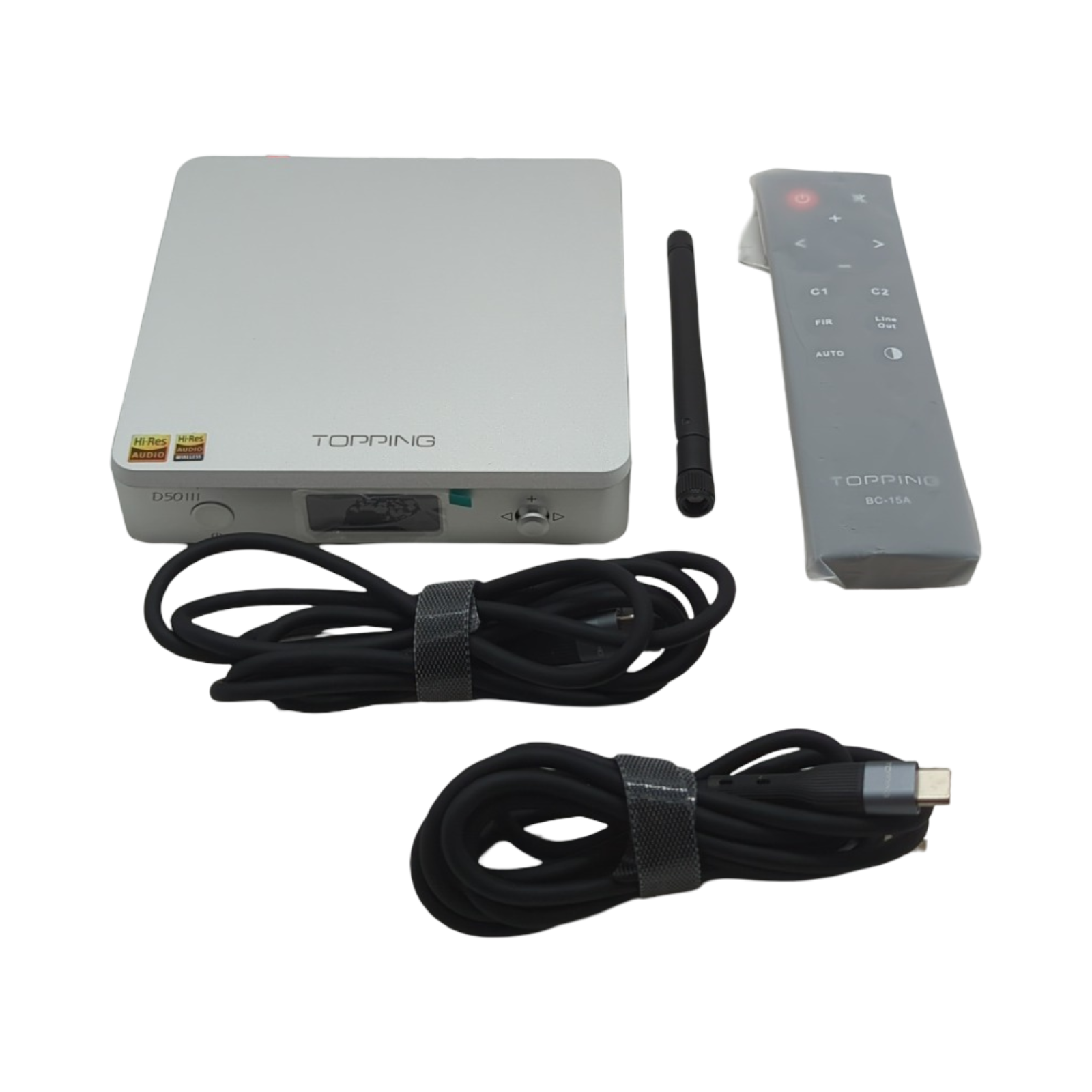 TOTAUDIO Topping D50 III DAC Dual Chip ES9039Q2MIII USB-C silber