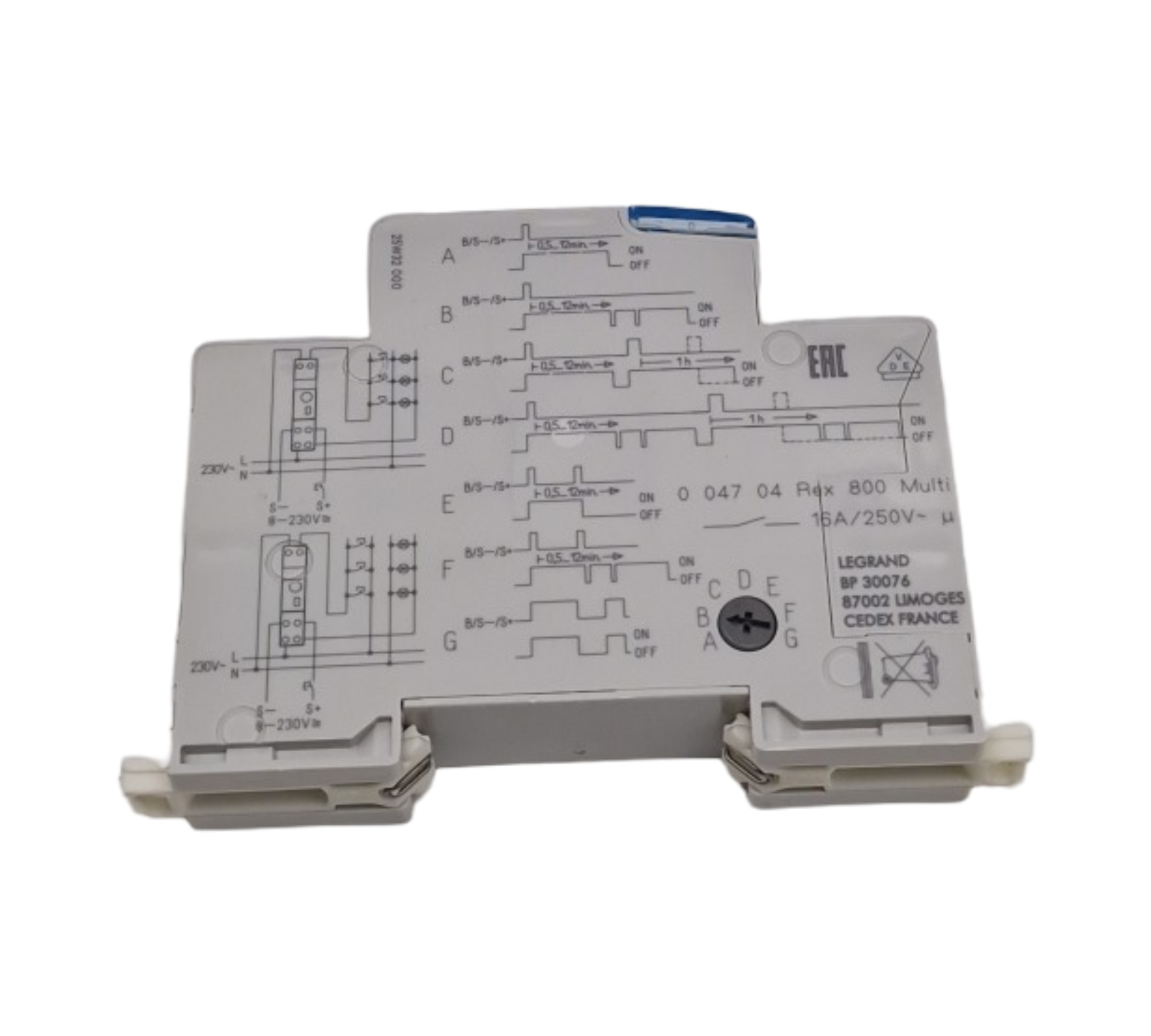 Legrand Rex800Multi Treppenlicht-Zeitschalter 230V 1-modulig Hutschiene separater Steuerspannungseingang