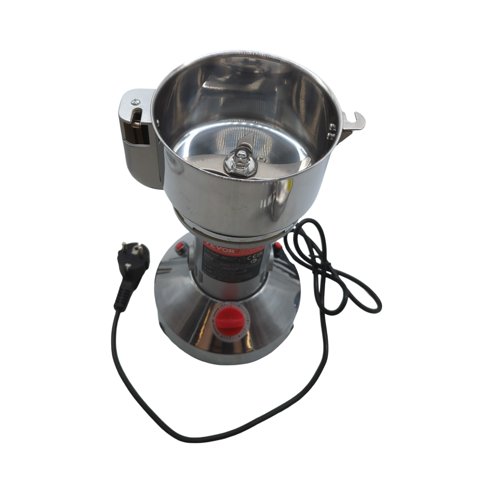 VEVOR Getreidemühle elektrisch 1500W Hochgeschwindigkeits-Gewürzmühle Edelstahl 300g für trockene Körner Gewürze
