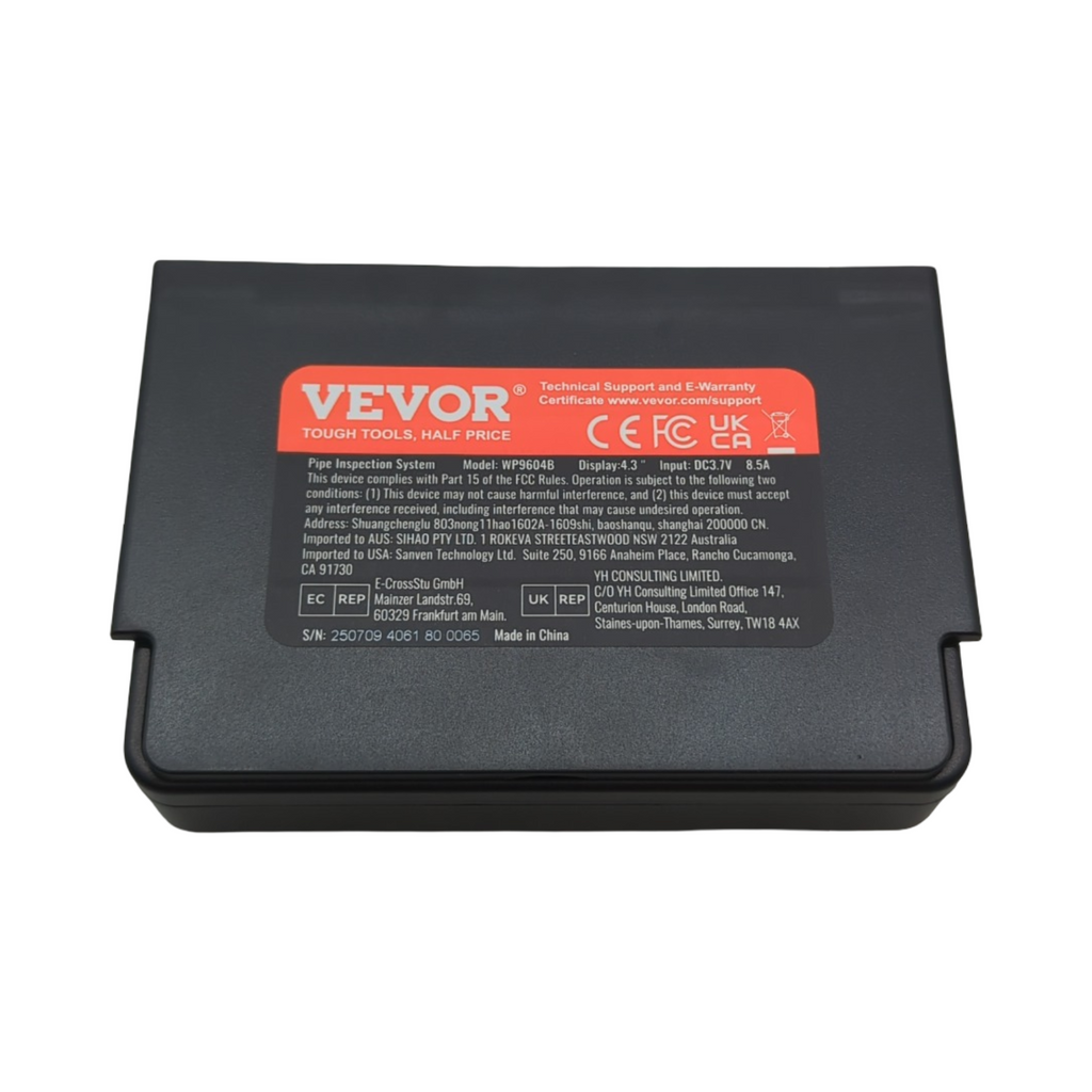 VEVOR Endoskop Kamera Rohrinspektion 30m Zoom 3X 4,3 Zoll Display LED Licht 16GB SD wasserdicht