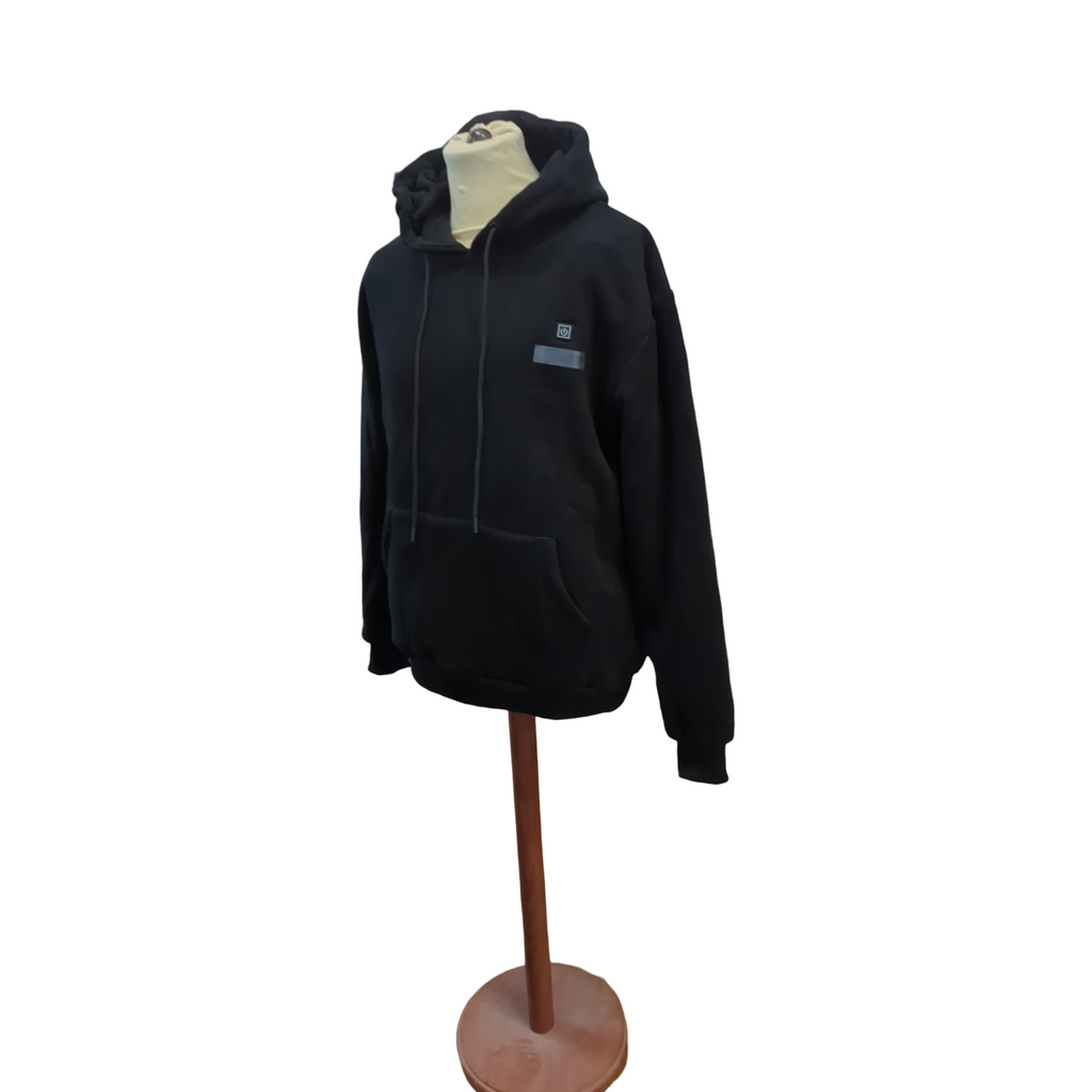 VEVOR Unisex Heizjacke mit Kapuze elektrische Jacke 7,4V Batterie 5 Heizbereiche leicht warm Größe variabel