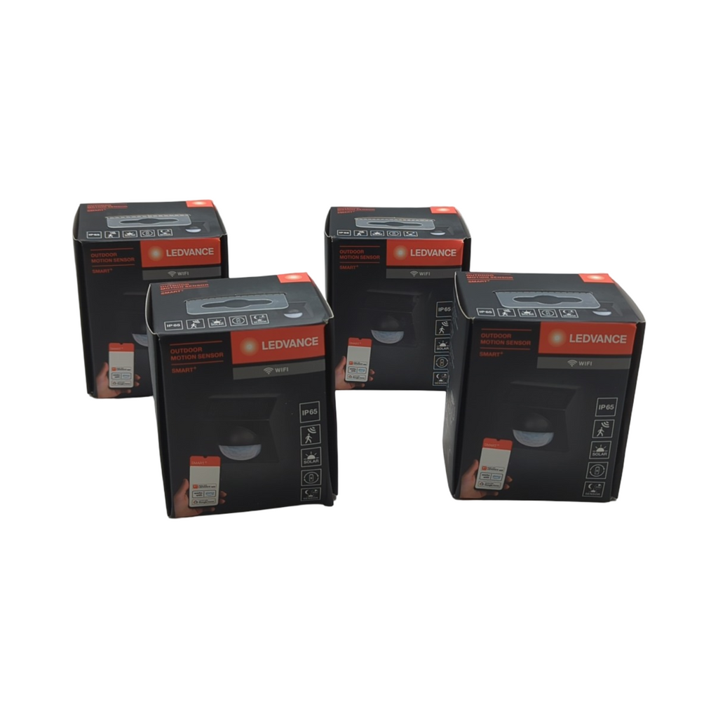 LEDVANCE SMART+ WiFi Bewegungsmelder Außen IP65 Kunststoff grau 4er-Pack