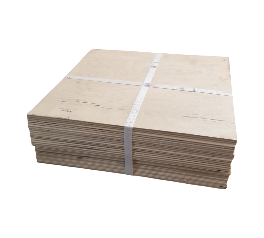 Creative Deco Sperrholzplatte quadratisch 300x300mm 3mm Birkensperrholz dünn DIY