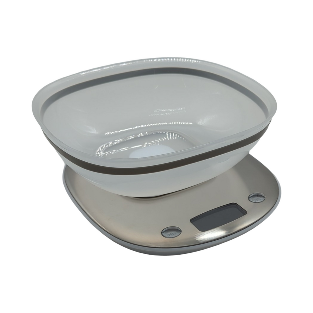 TERRAILLON MACARON GLACEE Küchenwaage Edelstahl mit 1,5L Schüssel LCD-Display integrierter Griff