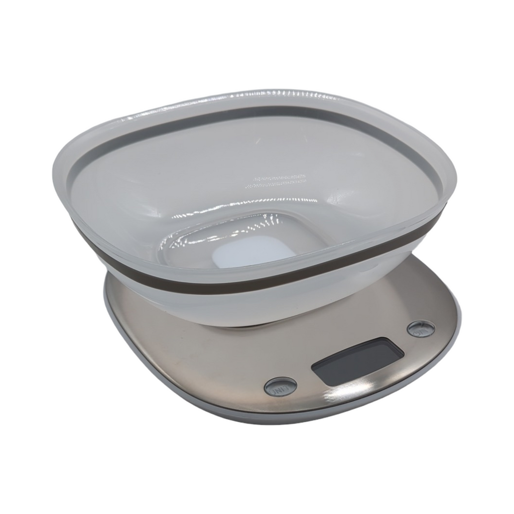 TERRAILLON MACARON GLACEE Küchenwaage Edelstahl mit 1,5L Schüssel LCD-Display integrierter Griff