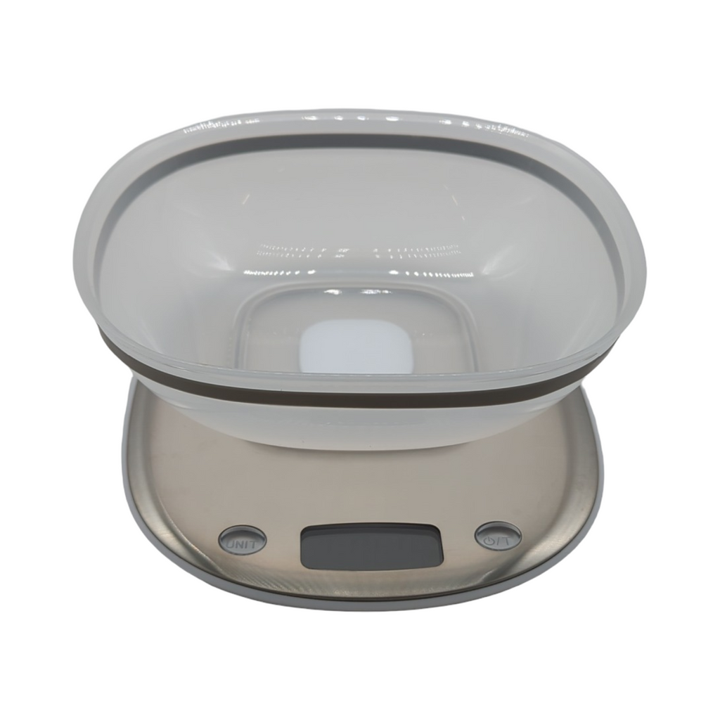 TERRAILLON MACARON GLACEE Küchenwaage Edelstahl mit 1,5L Schüssel LCD-Display integrierter Griff