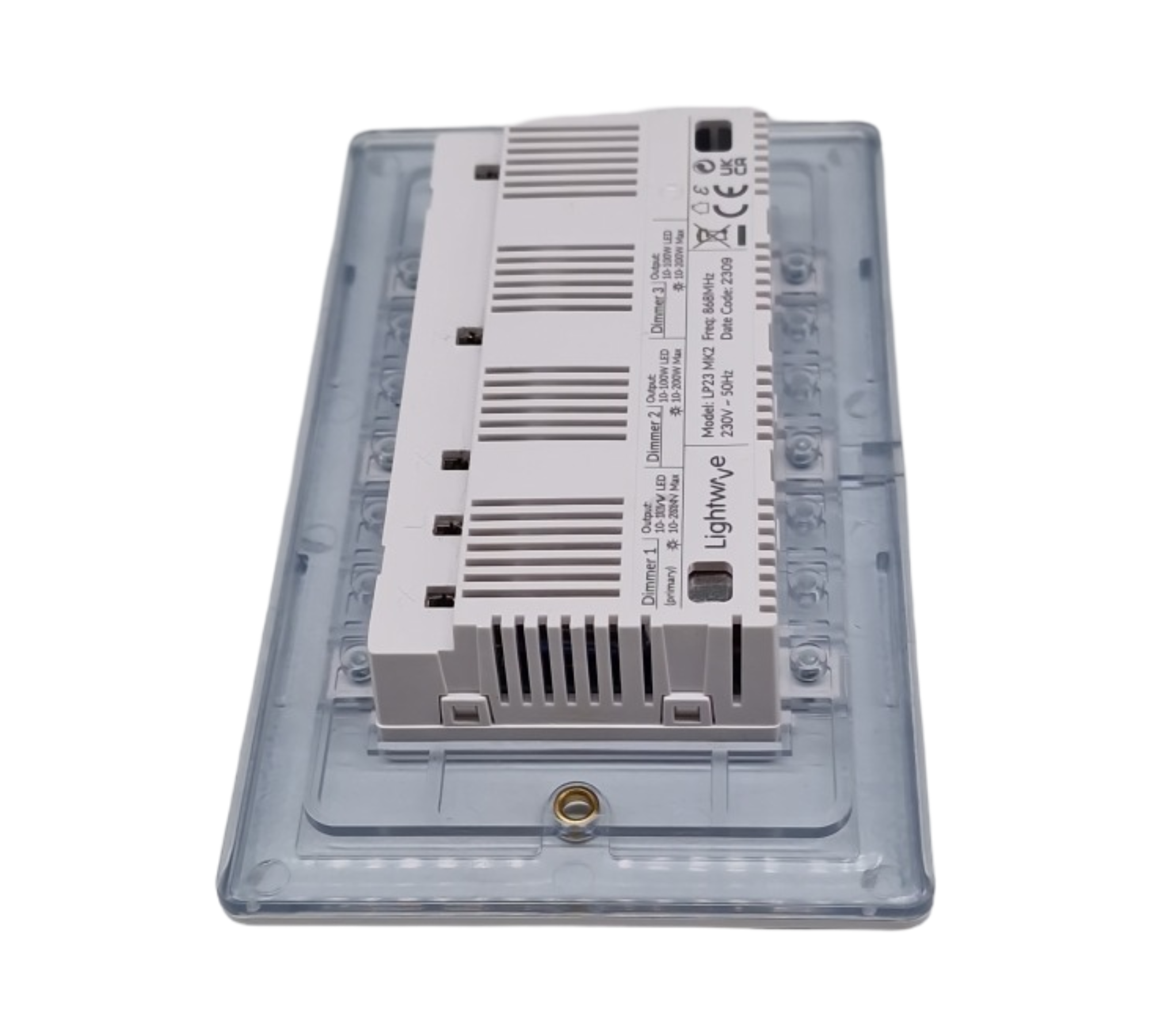 Lightwave LP23WHMK2 Smart Dimmer 3-fach Energieüberwachung Weiß Metall Alexa Google Assistant HomeKit iOS Android
