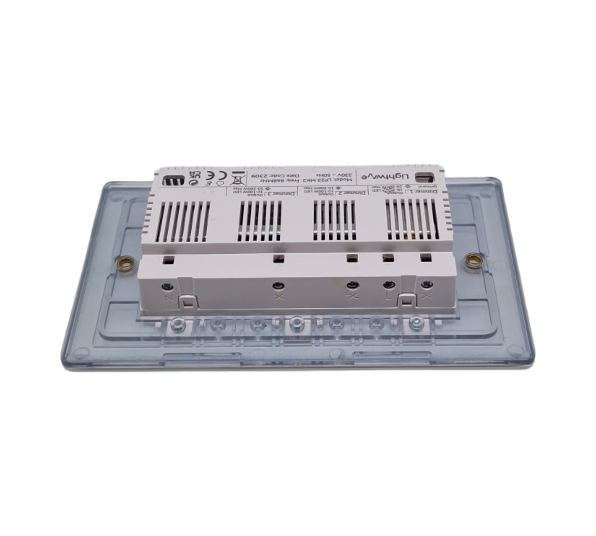 Lightwave LP23WHMK2 Smart Dimmer 3-fach Energieüberwachung Weiß Metall Alexa Google Assistant HomeKit iOS Android