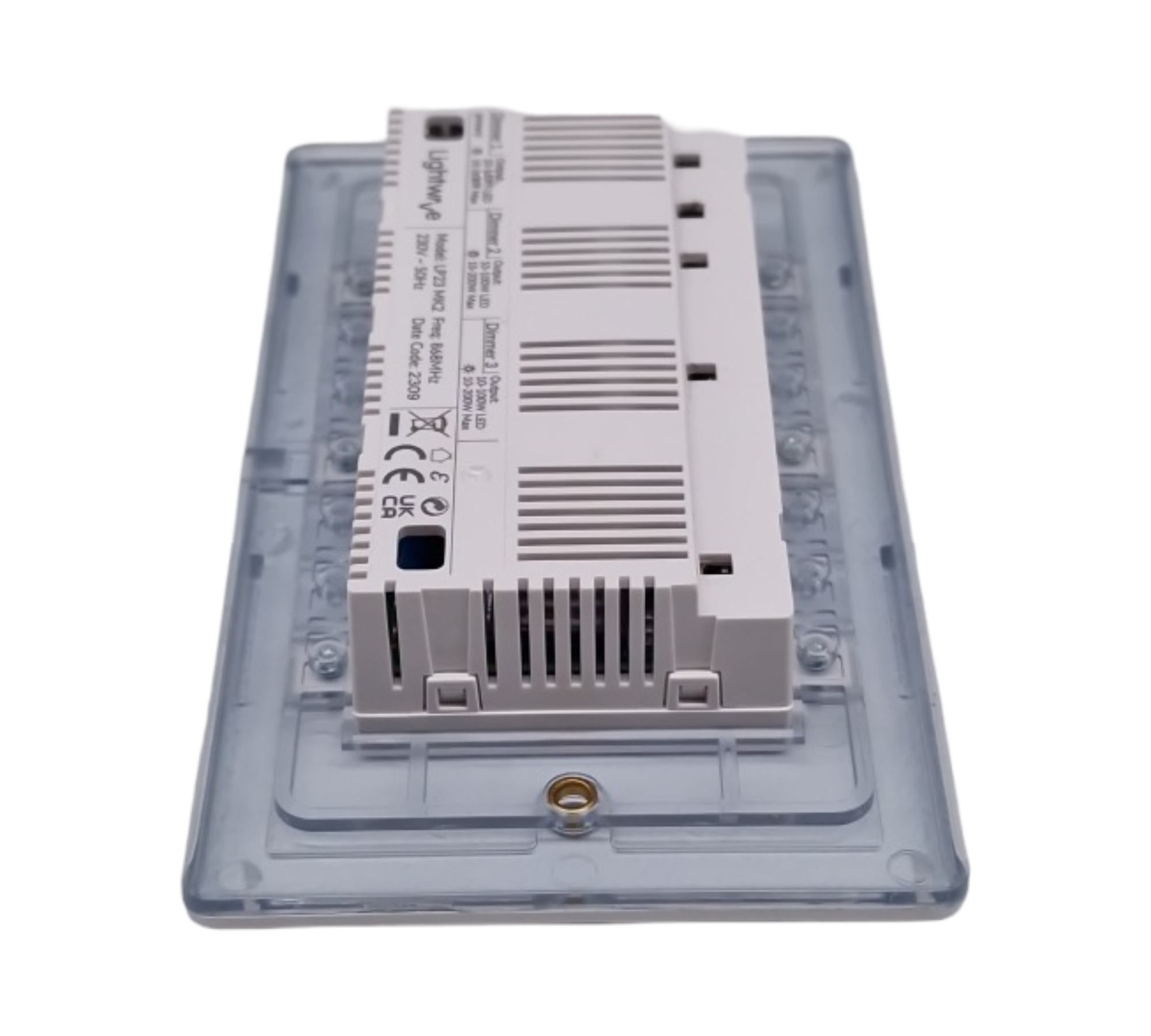 Lightwave LP23WHMK2 Smart Dimmer 3-fach Energieüberwachung Weiß Metall Alexa Google Assistant HomeKit iOS Android