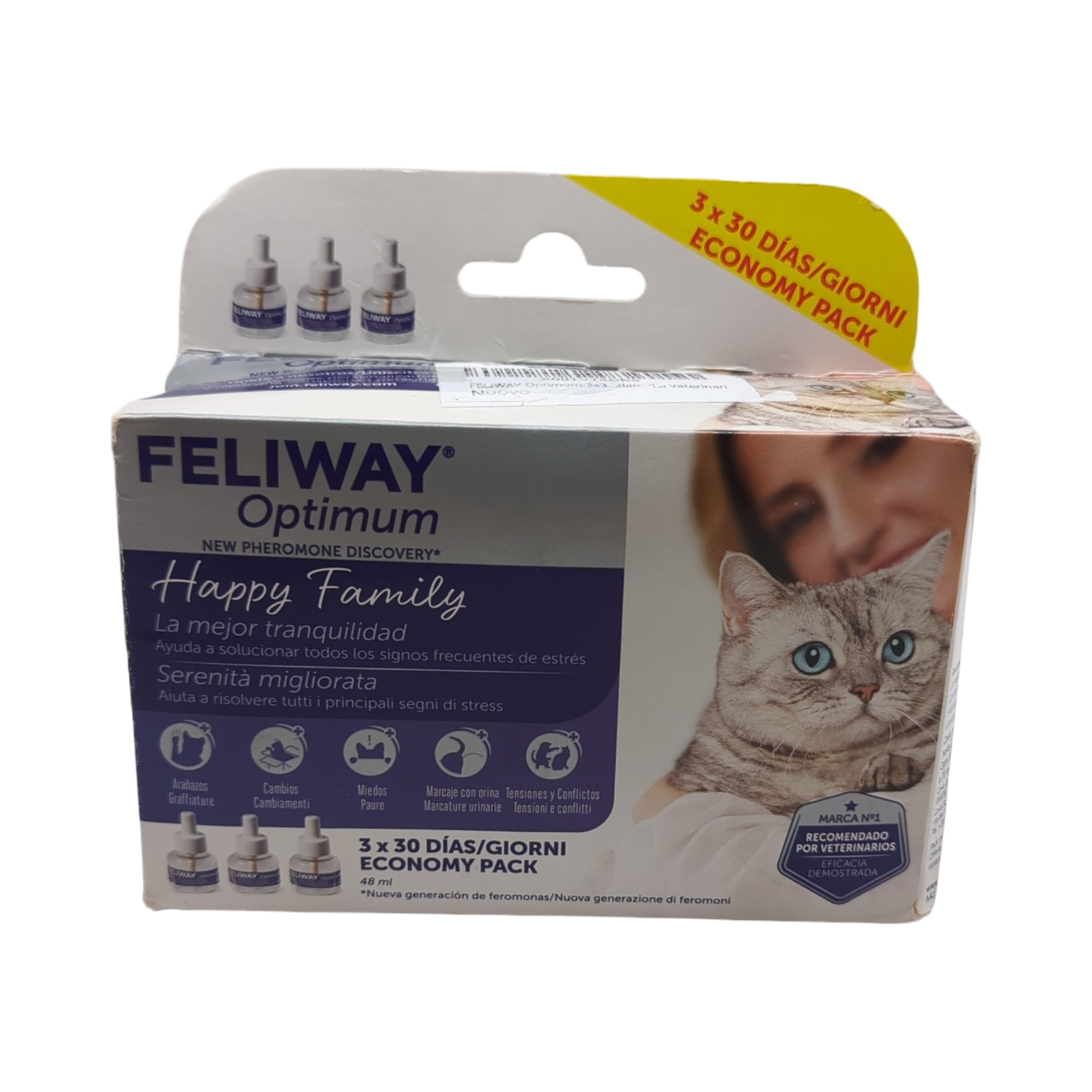 CEVA FELIWAY Optimum Nachfüllpack Haustierbedarf für Katzen 3er Pack