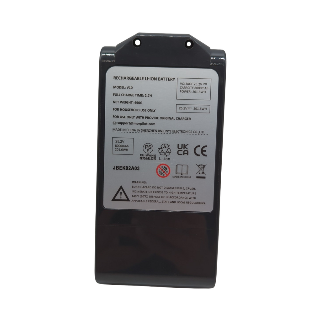 Morpilot Akku 8000mAh Ersatzbatterie für Dyson V10 SV12 Cyclone Absolute Animal Pro Motorhead Fluffy