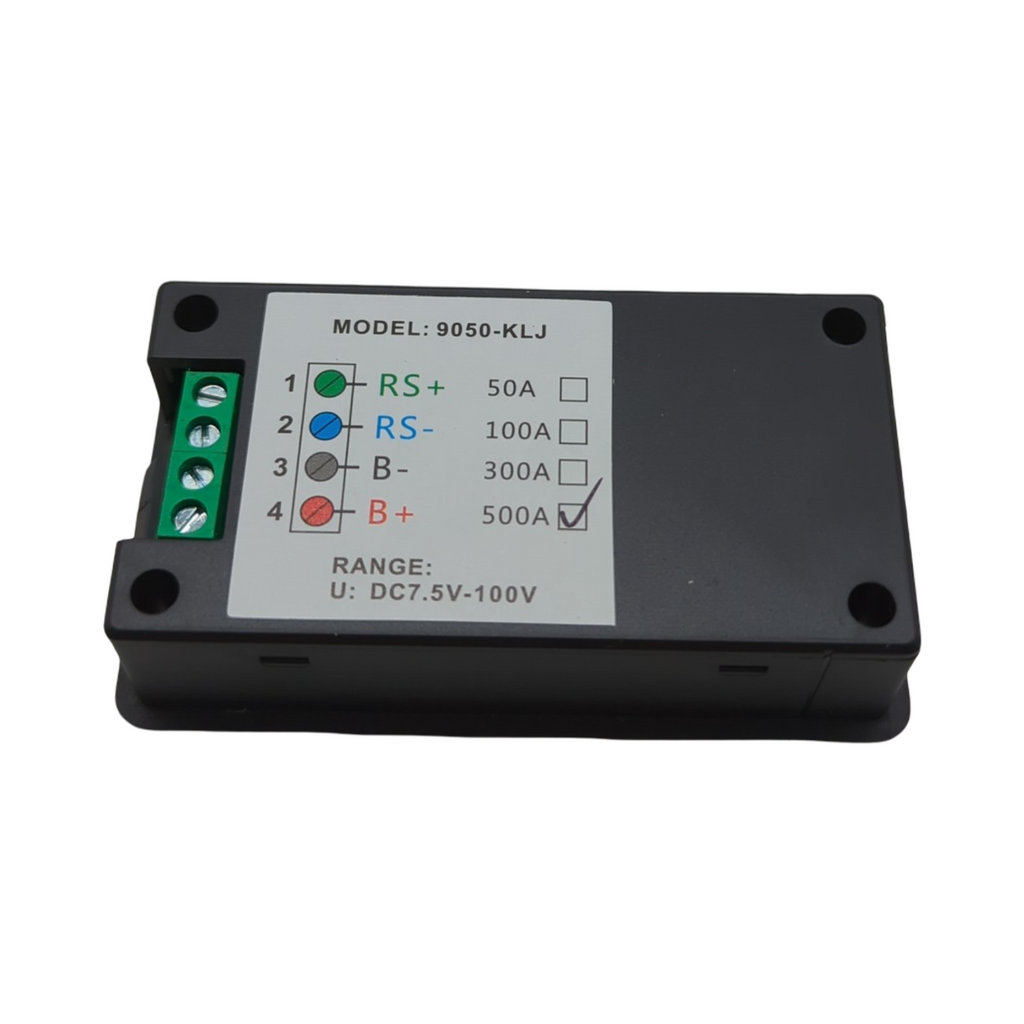 Batterie Monitor 500A LCD Multimeter Shunt 7,5-100V Kalibrierung Alarm