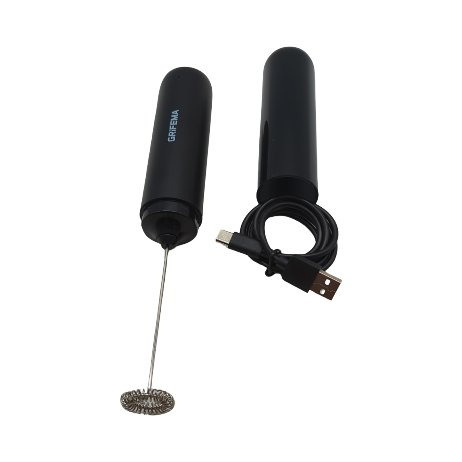 GRIFEMA Milchaufschäumer Stab Aufladbar Tragbar Ergonomisch Leicht zu Reinigen 13000 U/min