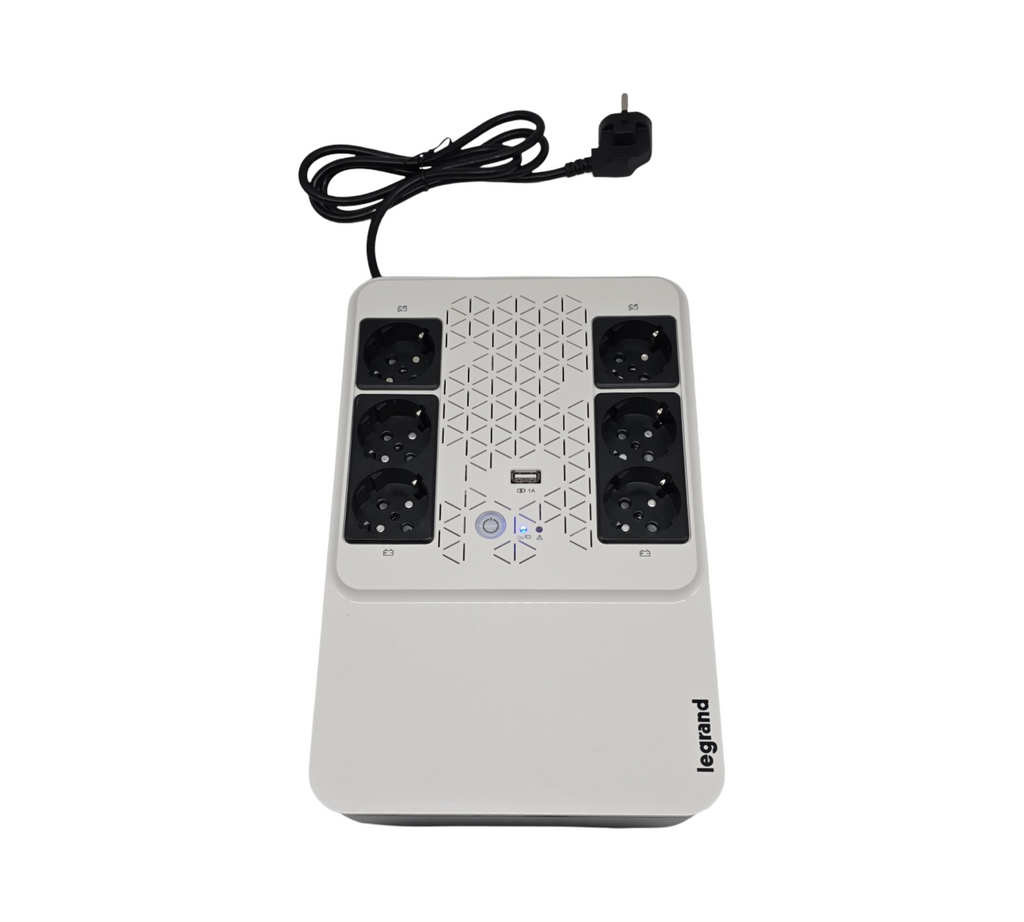 Legrand Keor Multiplug USV-Anlage 800VA 480W 6x Schuko USB Ladegerät kompakt weiß