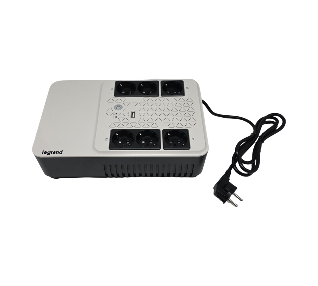 Legrand Keor Multiplug USV-Anlage 800VA 480W 6x Schuko USB Ladegerät kompakt weiß