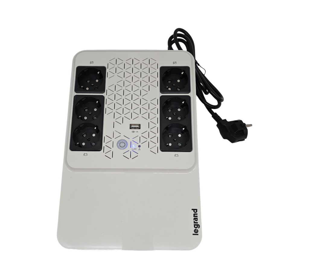 Legrand Keor Multiplug USV-Anlage 800VA 480W 6x Schuko USB Ladegerät kompakt weiß