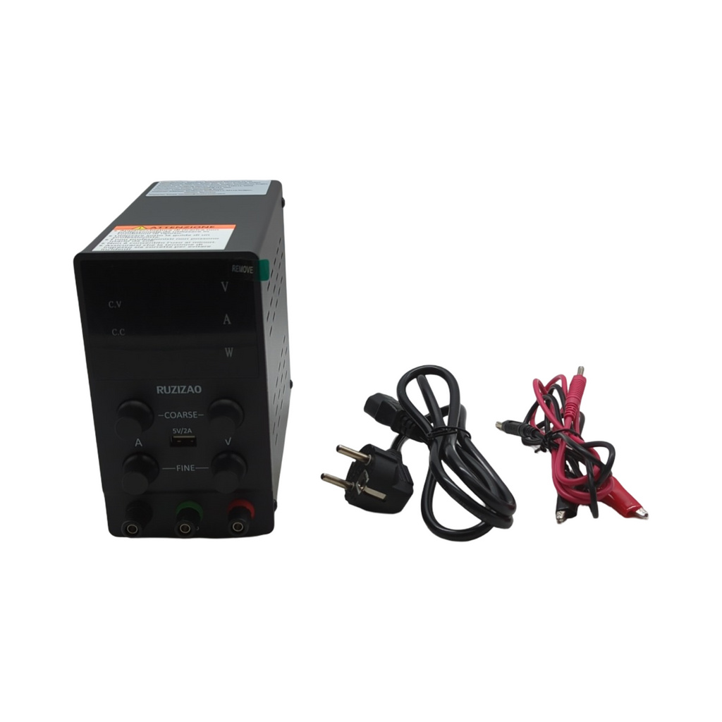 RUZIZAO Labornetzteil 30V 5A einstellbar stabilisiert DC Tischnetzteil LED-Display USB-Anschluss