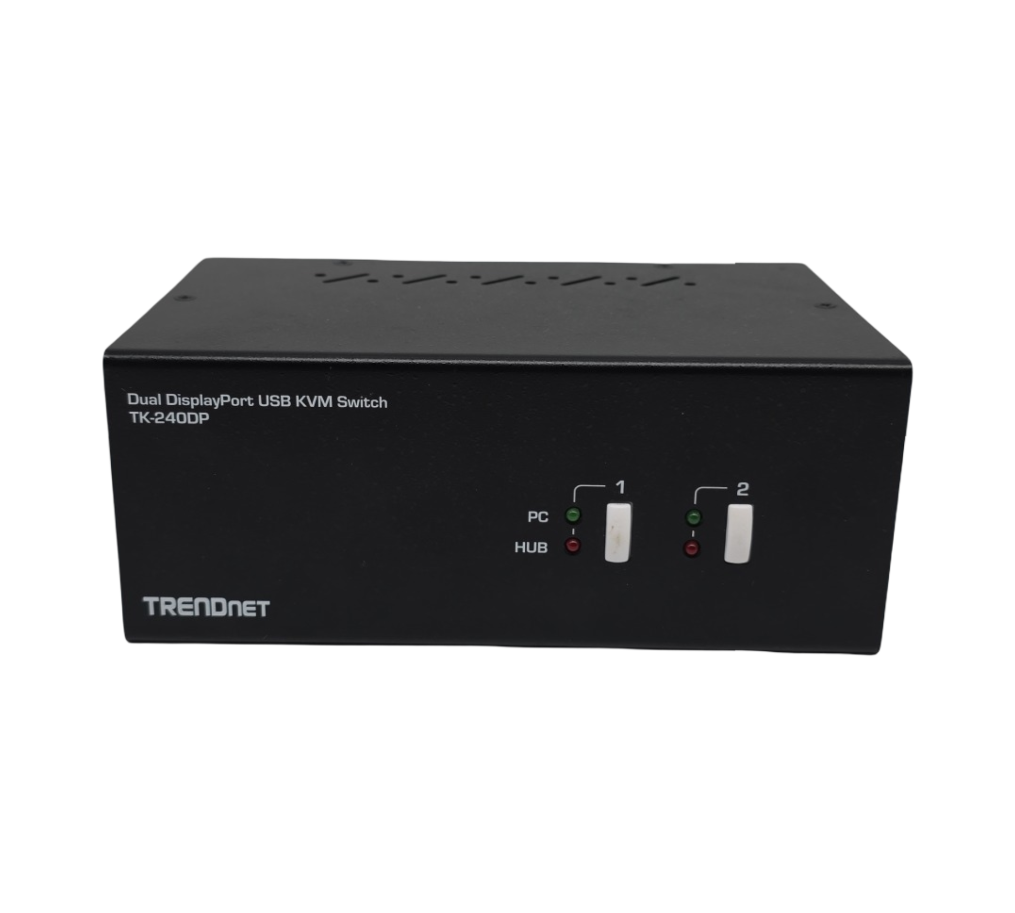 TRENDnet TK-240DP 2-Port Dual Monitor DisplayPort KVM Switch mit Audio USB 2.0 Hub schwarz