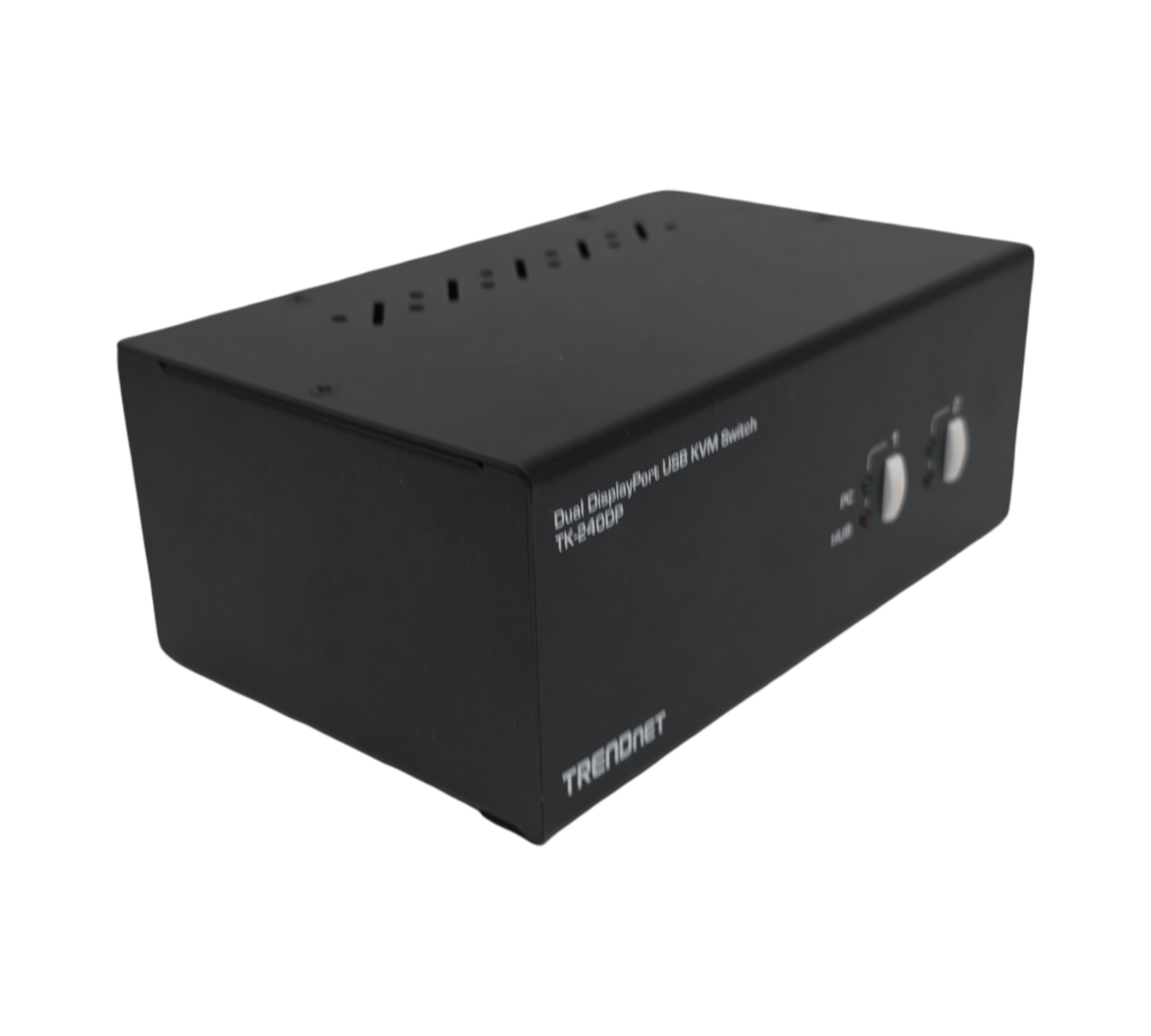 TRENDnet TK-240DP 2-Port Dual Monitor DisplayPort KVM Switch mit Audio USB 2.0 Hub schwarz
