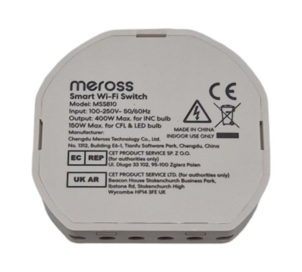 meross Relais Modul WLAN Schalter kompatibel mit Apple HomeKit Alexa Google für Smart Home DIY Aufputz Unterputz 2,4GHz