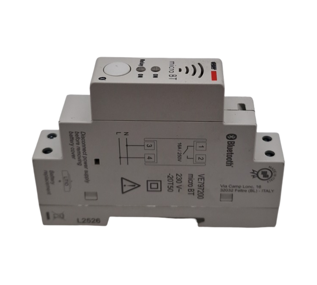VEMER VE797200 Zeitschaltuhr astronomisch stündlich Bluetooth Steuerung DIN-Hutschiene weiß