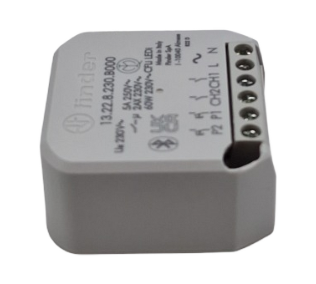 Multifunktionales Bluetooth-Relais Finder YESLY, Typ 13228230B000, 2 Kontakte.