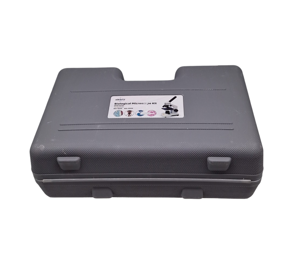 SWIFT SS121-25-PPA Mikroskop Set Kinder Monokular Verbundmikroskop 80X-2000X mit Handy Adapter Zubehör Tragebox