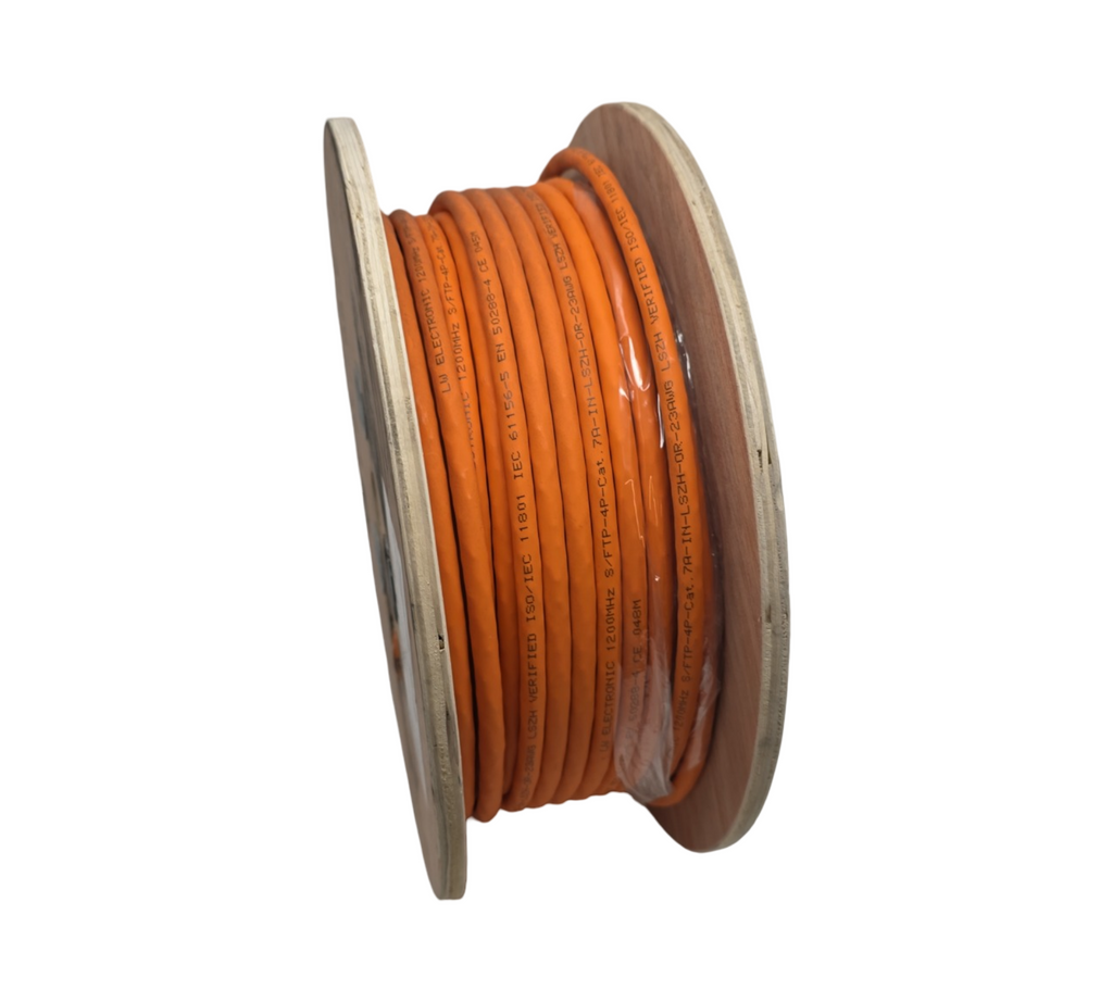 LW Electronic Cat7A Verlegekabel LAN Kabel S/FTP halogenfrei Kupfer 50m