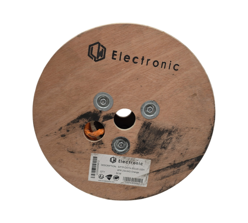 LW Electronic Cat7A Verlegekabel LAN Kabel S/FTP halogenfrei Kupfer 50m