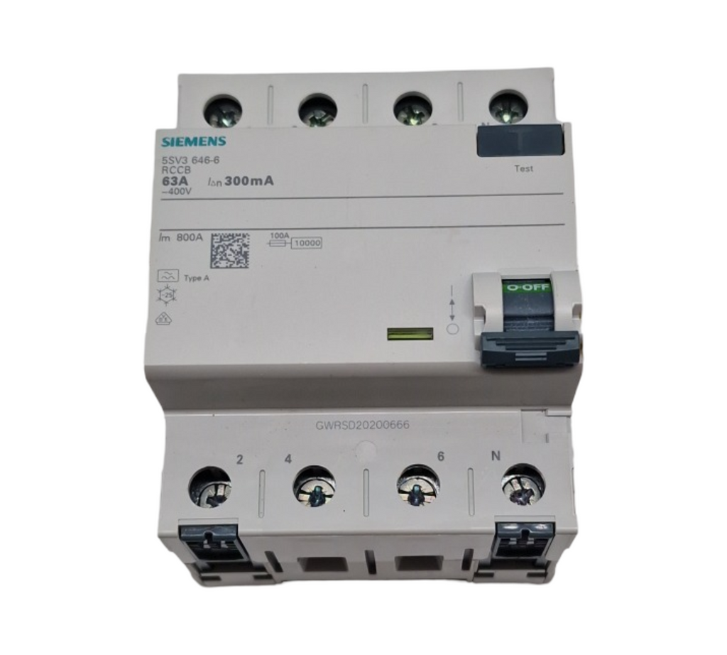 SIEMENS FI Schutzschalter 4-polig Typ A 63A 300mA