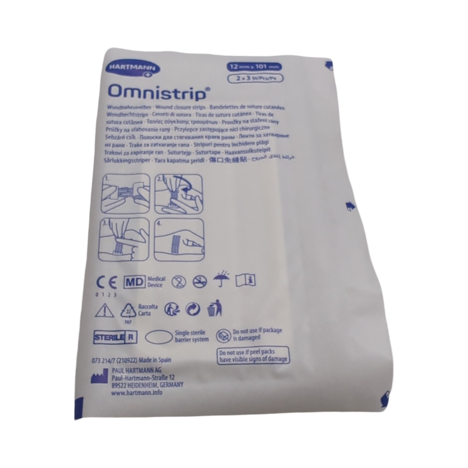 Hartmann Omnistrip Wundverschlussstreifen 12x101mm atraumatisch kleine Wunden chirurgische Schnitte