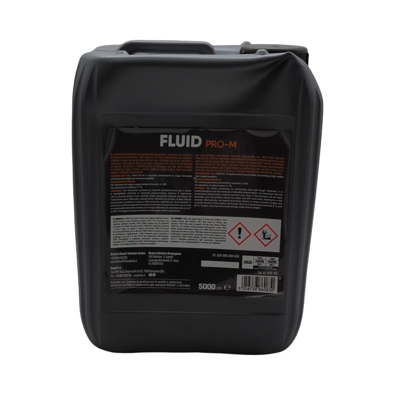 CAMP FLUID PRO-M Kühlschmierstofföl Emulgierbar mineralisch biostabil EP-Additive 5 Liter
