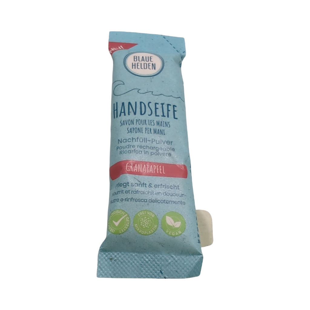 Blaue Helden Handseife Nachfüll-Pulver Mix Lemon Aloe Vera Granatapfel 6er Set