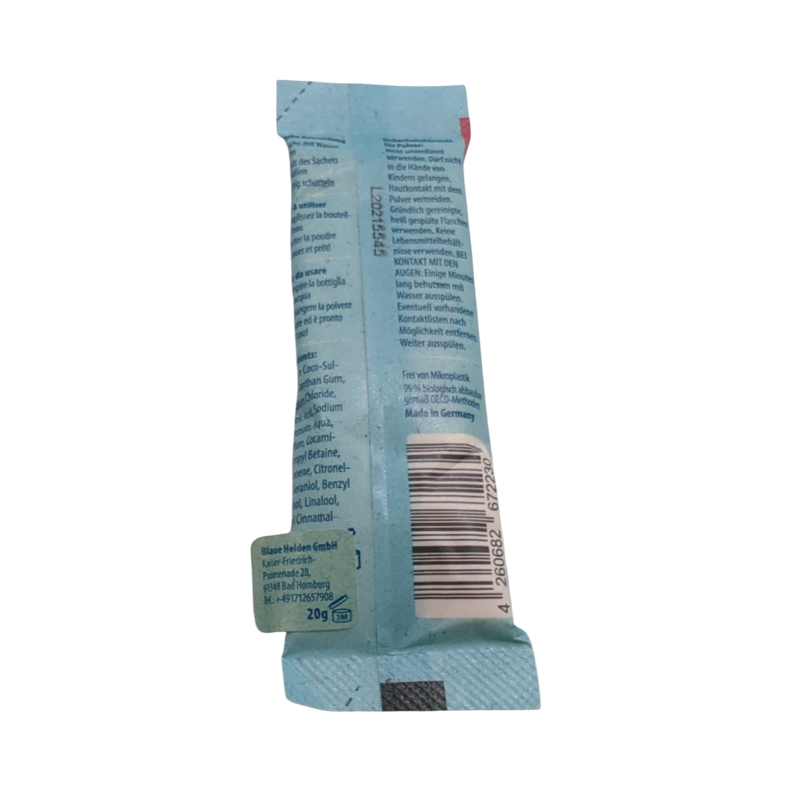 Blaue Helden Handseife Nachfüll-Pulver Mix Lemon Aloe Vera Granatapfel 6er Set