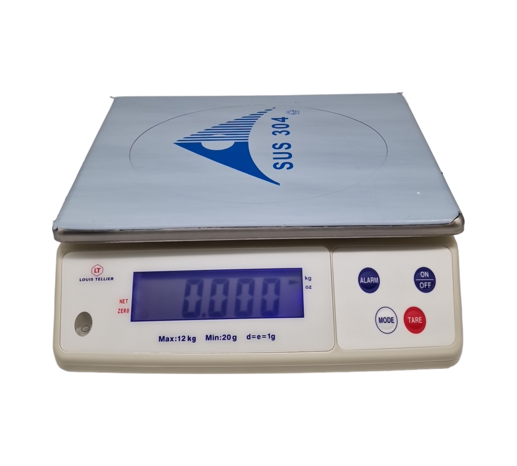 Elektronische Waage 12kg IP53 Präzision 1g abnehmbarer Edelstahl-Plattform 29,8x23,6cm