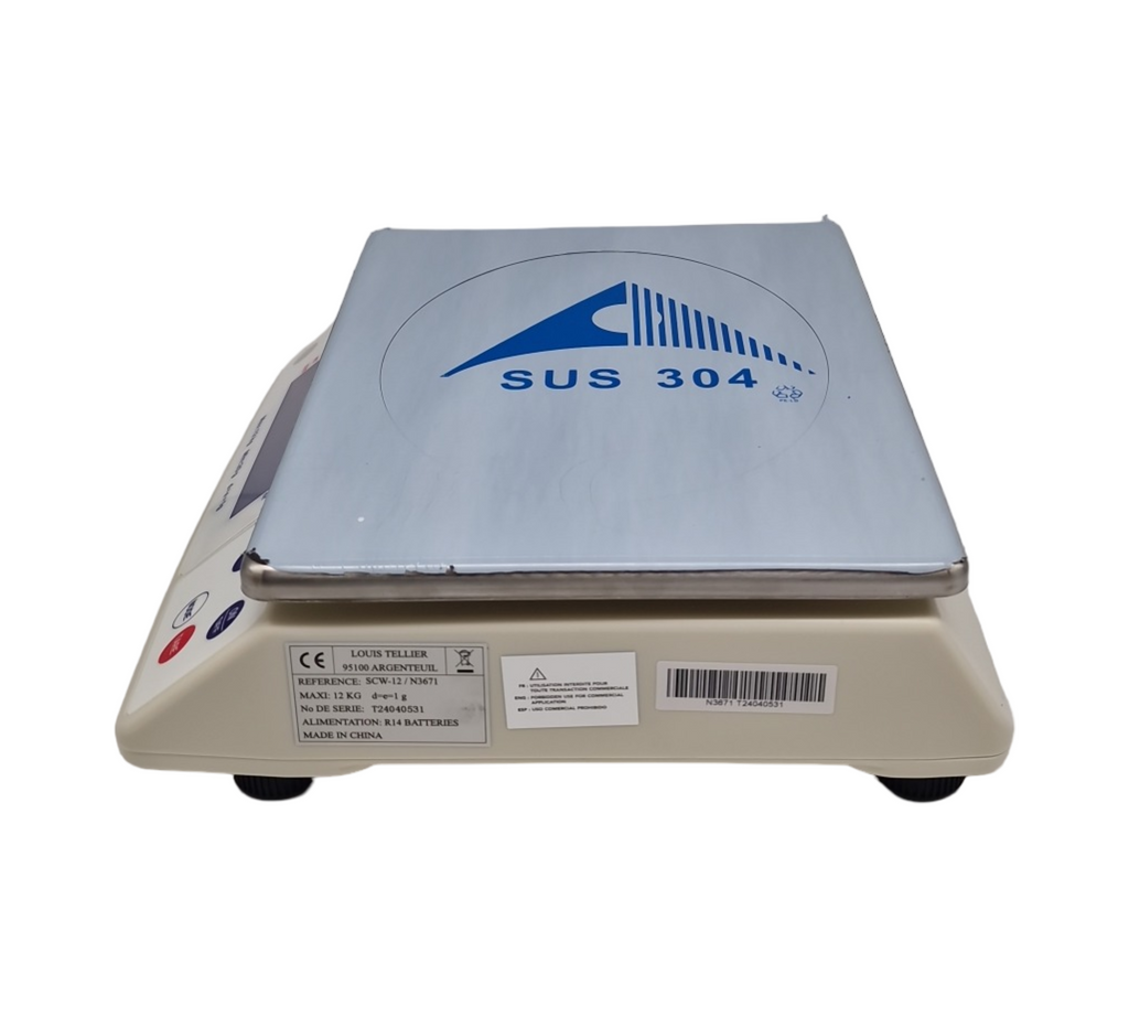 Elektronische Waage 12kg IP53 Präzision 1g abnehmbarer Edelstahl-Plattform 29,8x23,6cm