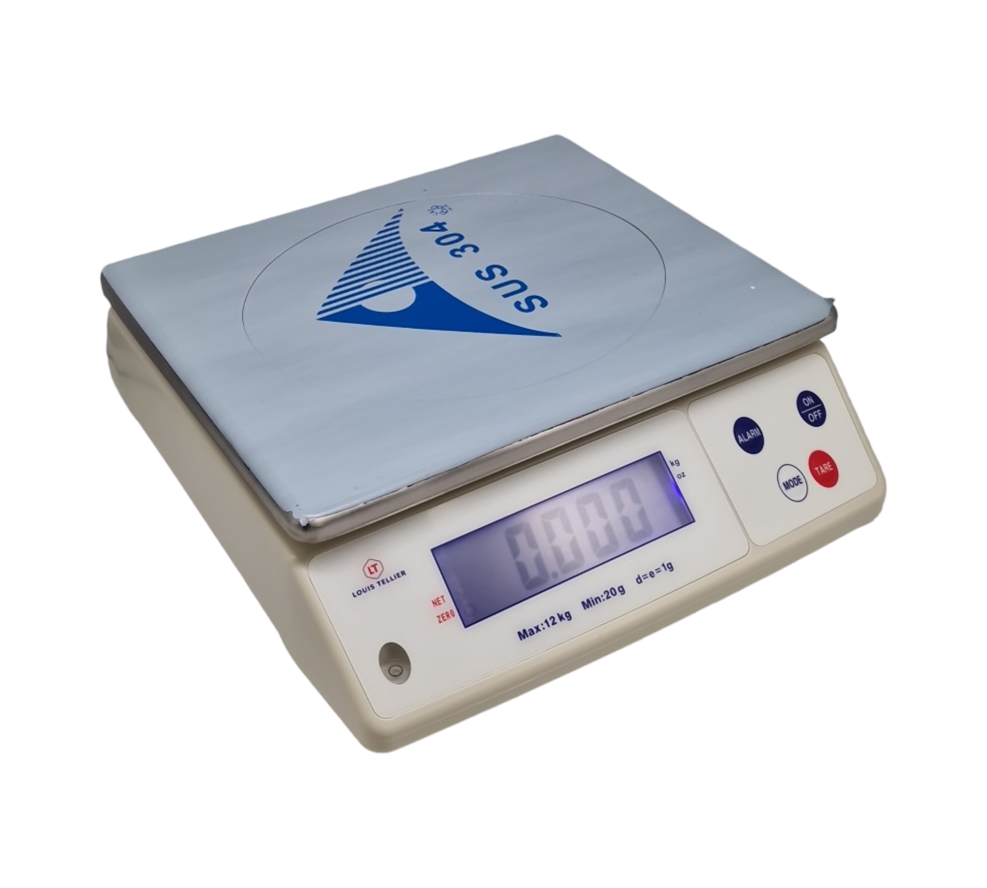Elektronische Waage 12kg IP53 Präzision 1g abnehmbarer Edelstahl-Plattform 29,8x23,6cm