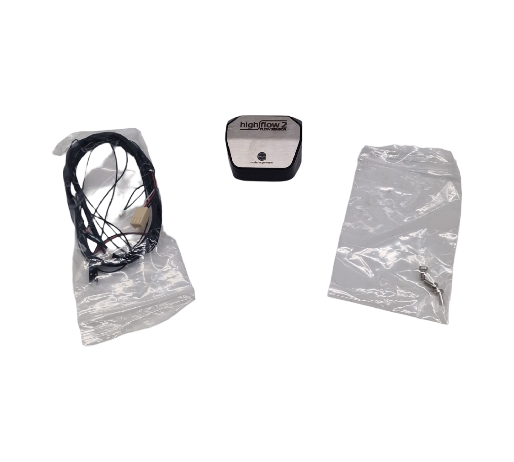 Aqua Computer Durchflusssensor High Flow 2, 2X G1/4 - Silber/schwarz, 53292