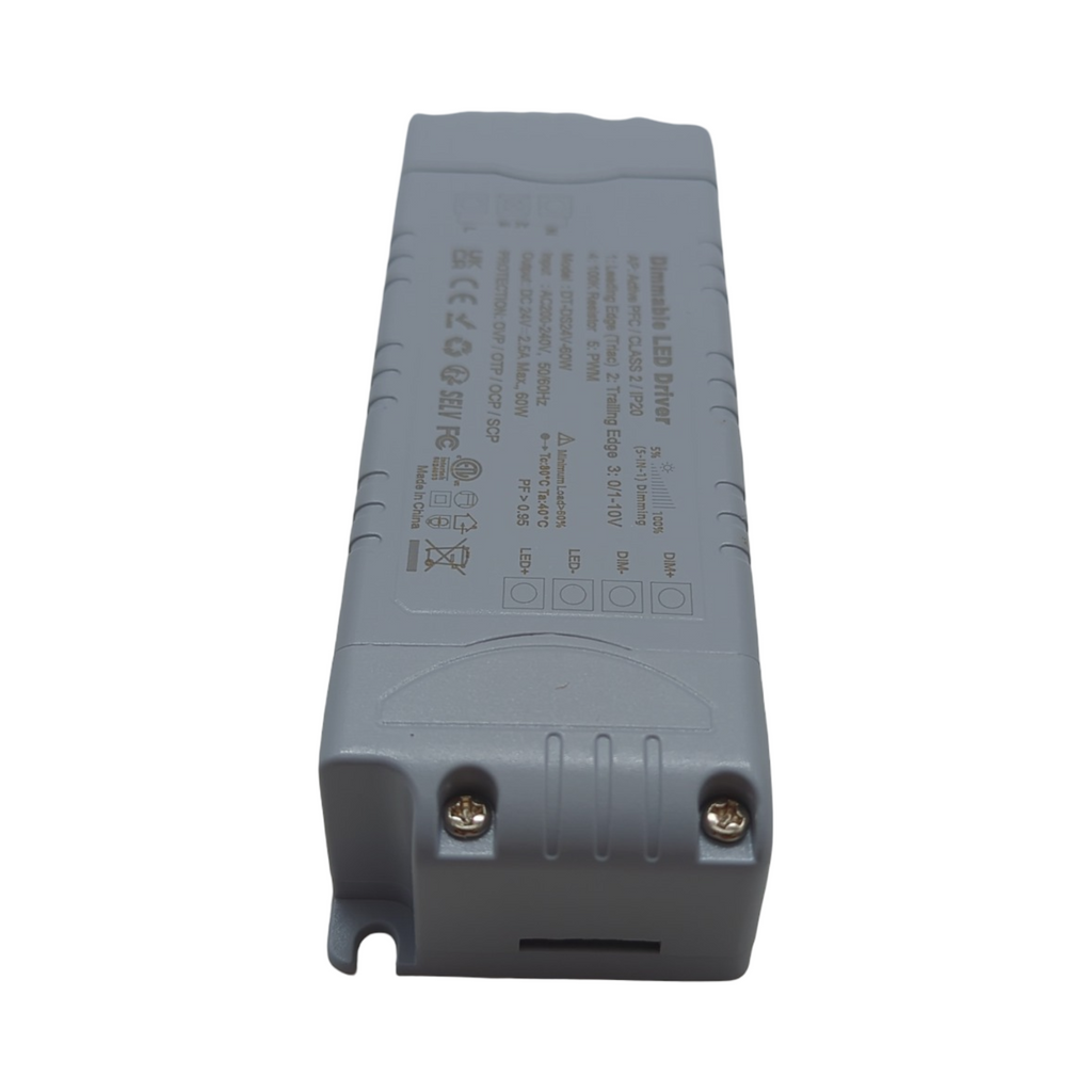 REYLAX Trasformatore LED 24V 60W 2.5A Dimmerabile Triac & 0/1-10V, Alimentatore 24 Volt di Tensione Costante Driver LED AC 220V to DC Trasformatori...