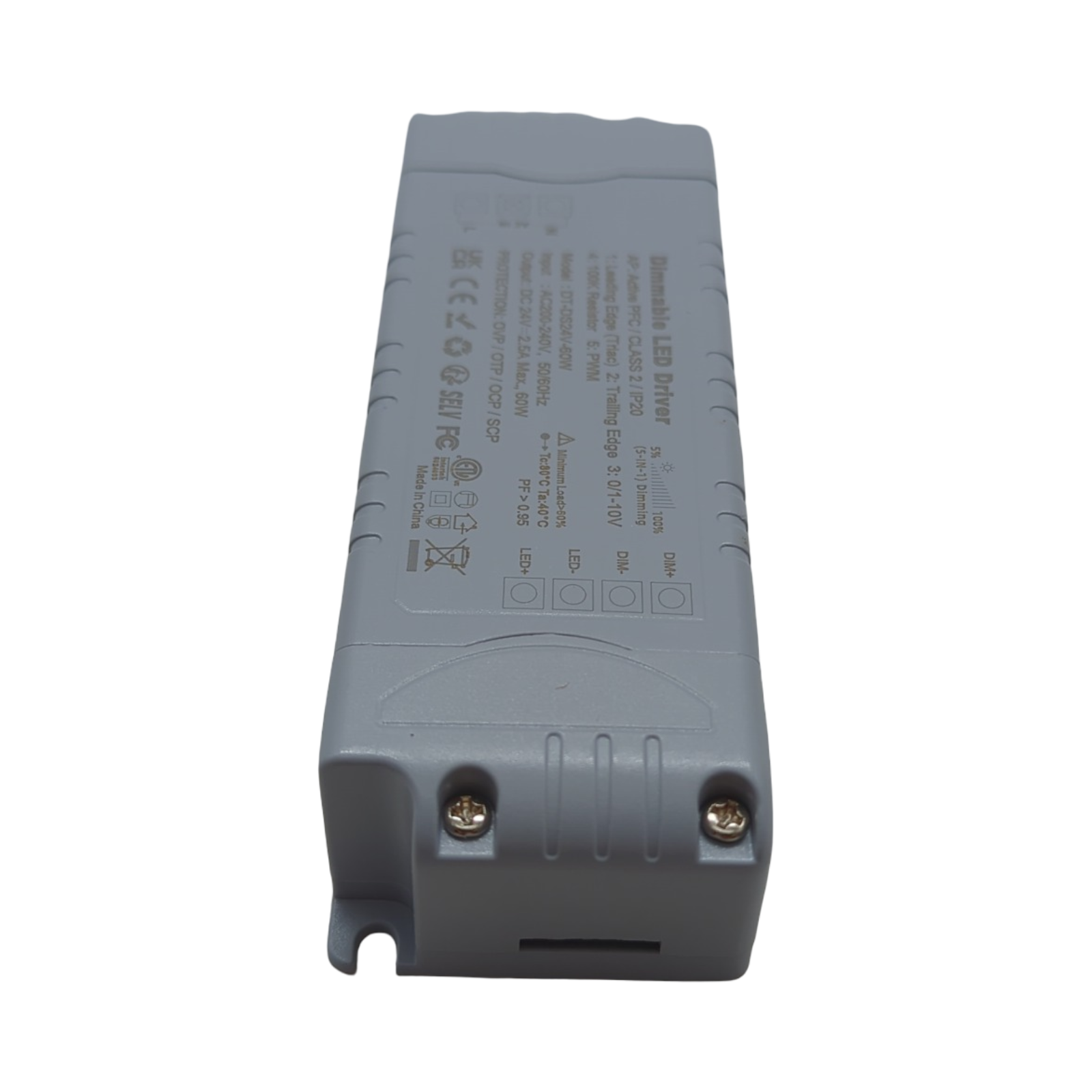 REYLAX Trasformatore LED 24V 60W 2.5A Dimmerabile Triac & 0/1-10V, Alimentatore 24 Volt di Tensione Costante Driver LED AC 220V to DC Trasformatori...