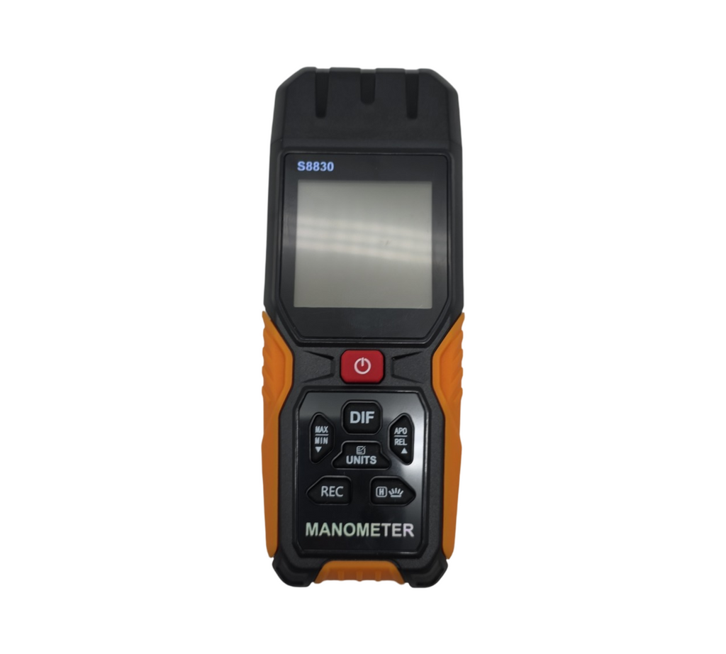 Digital Differenzdruckmessgerät Manometer ±36.80KPa 0.1 Auflösung 12 Einheiten Dual Port für HVAC Gasdruckprüfung