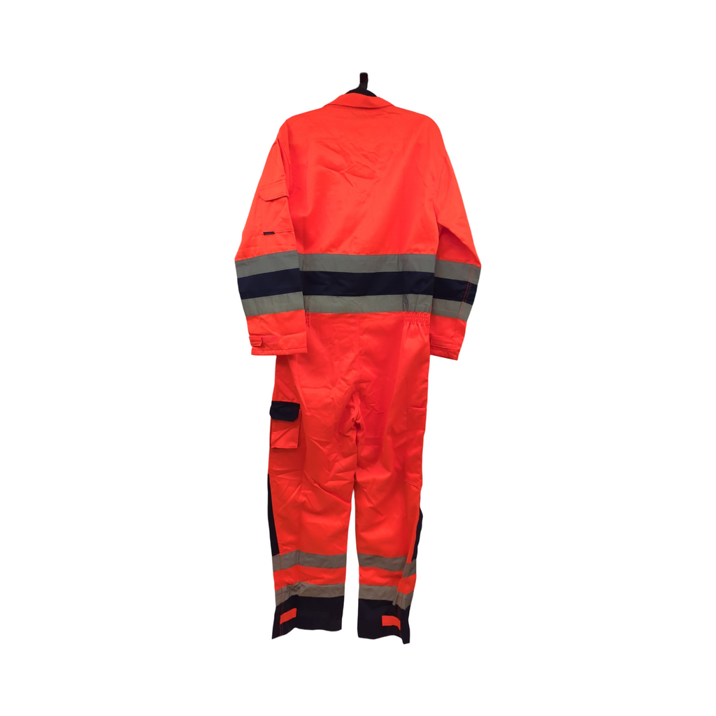Portwest TX55 Overall Herren Hi-Vis Reflektierend Sicherheitsklasse 3 Orange/Navy Größe M